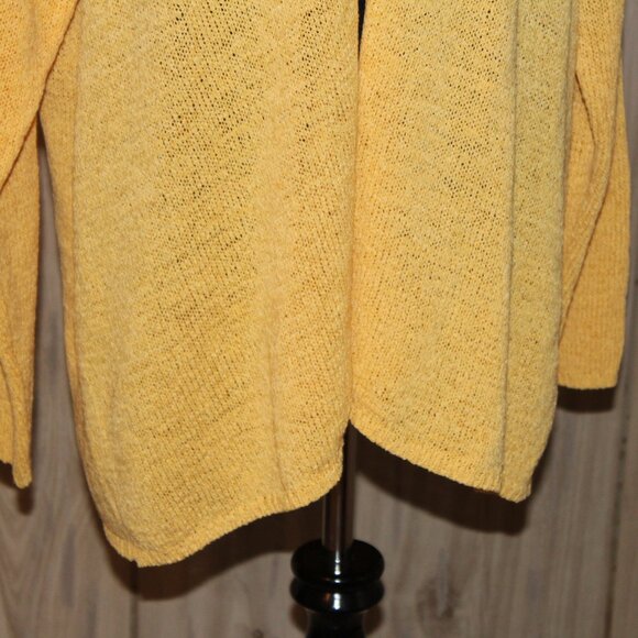 c.l.o.t.h.e.s. Bright, One Button, Yellow, Pull-on Sweater Cardigan 3X, NWT's - Picture 2 of 12